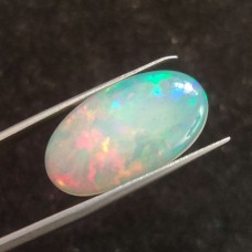 Natural Ethiopian opal 27x15mm oval cabochon 11.55 cts natural opal full of fire for jewelry making